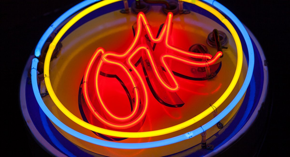 It's okay neon sign with letters OK