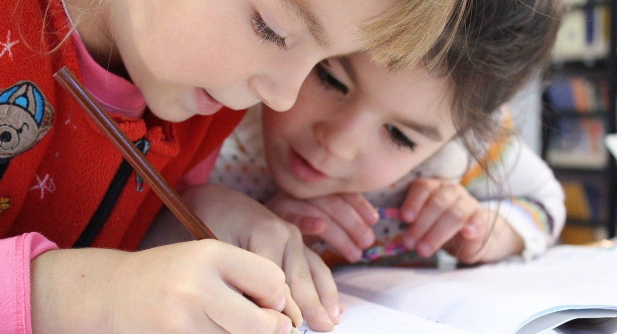 Children in a classroom