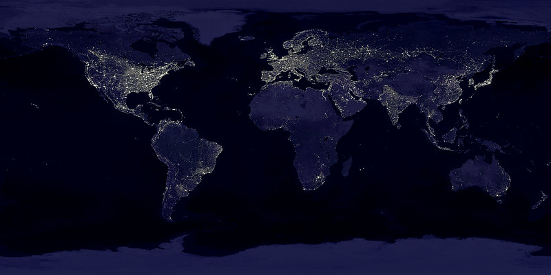 An image of Earth’s city lights