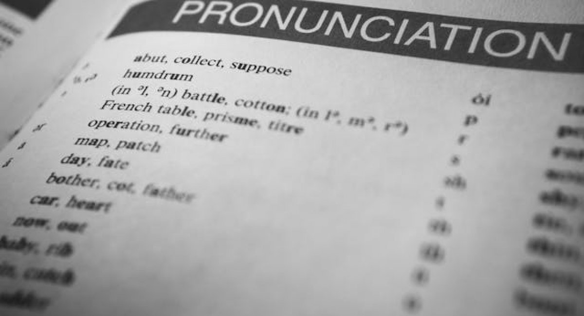 A page showing the different words